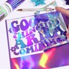 WRAPXPERT Holographic Vinyl Roll Light Purple, Holographic Permanent Vinyl Glossy