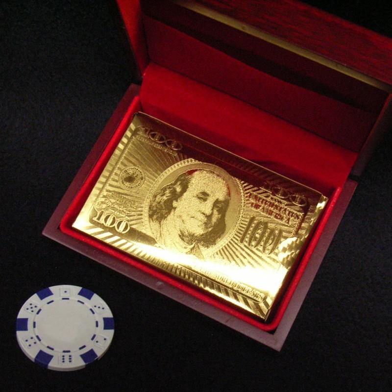 RedBeryl Gold Plastic Playing Cards with Exclusive Case, Gold (GOLD