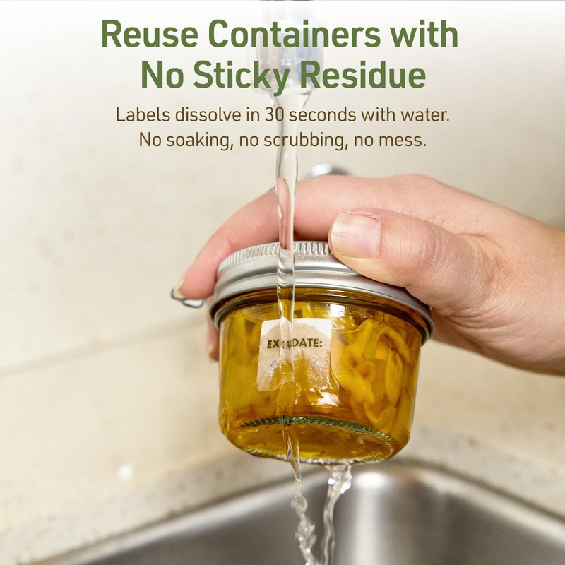 Avery Dissolvable Square Labels, Sure Feed Technology, 1" x 1",