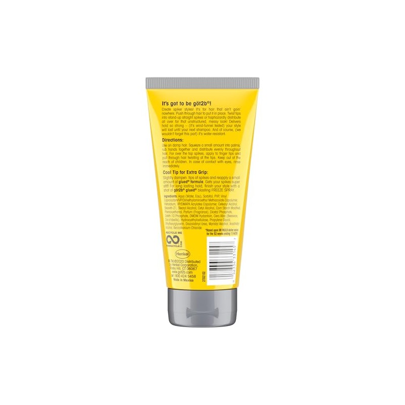 Got2B Glued Styling Spiking Hair Gel 2-6oz tubes + 1