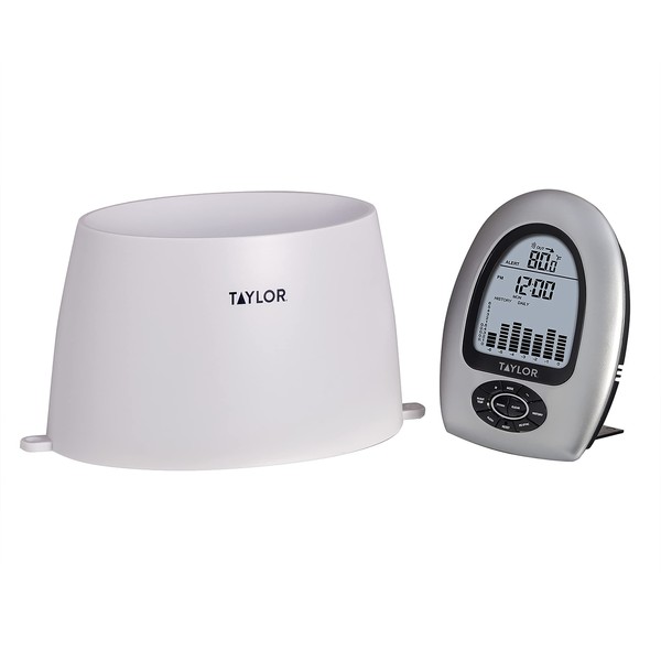 Taylor Wireless Digital Rain Gauge and Thermometer, Measure and Monitor