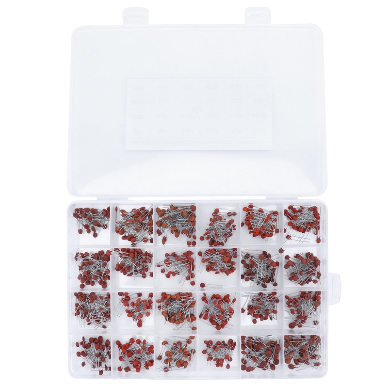 960Pcs Ceramic Capacitor In Line DIY Electronic Components 2PF-0.1UF 24
