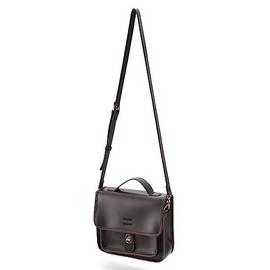 Rename Horizontal Shoulder Bag, Front Buckle, 2-Way, Braun