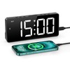 KeeKit 7 Inch Digital Alarm Clock with Bluetooth Sync Time,