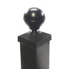 Plum Fittings 2" x 2" Square Black Aluminum Ball Post