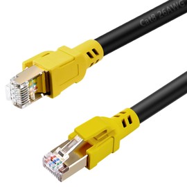 Cable Ethernet Cat 8, 26 AWG, cable de conexión SFTP de 40 Gbps, 2000 MHz, resistente a la intemperie, para router, módem, juegos