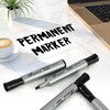 Buecs Permanent Markers, 80 Count Black Permanent Markers, Chisel tip,