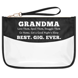 Grandma Gifts from Grandkids PVC Makeup Bag Mothers Day Gifts from Granddaughter Grandson Clear Cosmetic Bag Christmas Birthday Retirement Gift for Grandma Gigi Mimi Nana Granny Travel Toiletry Pouch