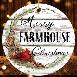 Farm Animal Themed Christmas Ornaments - Merry Farmhouse Christmas Ornament