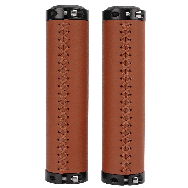 Bike Grips Shockproof Prevent Slip Soft Fiber Leather Handlebar Grips