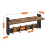 Homode Wall Hooks with Shelf, Wood Coat Rack with Shelf