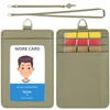 Wason Badge Holder ID Card Wallet Real Leather Case with