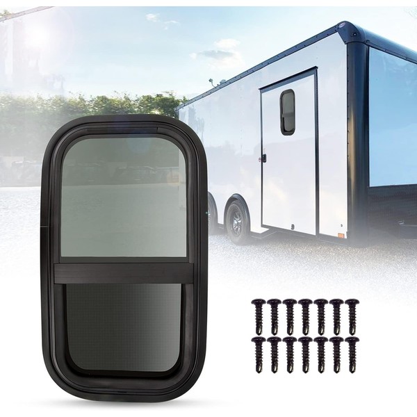 RANSOTO Premium RV Window Vertical Slide | 12" W X 22" H | Thicknesses 2" Compatible with Teardrop Trailers, RVs, Camper, Horse Trailers and Cargo Trailers