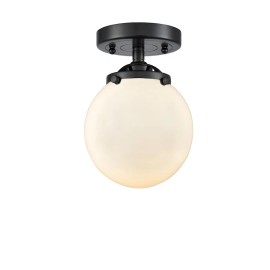 Innovations Beacon 6" SF, 284-1C Series, ORB/Gloss WH Globe - 284-1C-OB-G201