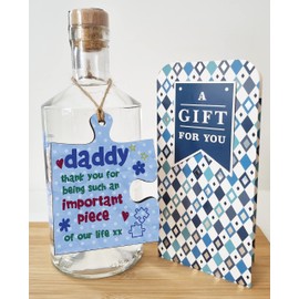 Daddy Gift Thank You Important Piece of my Life Jigsaw Puzzle Shaped Decorative Hanging Plaque Sign Father's Day Present