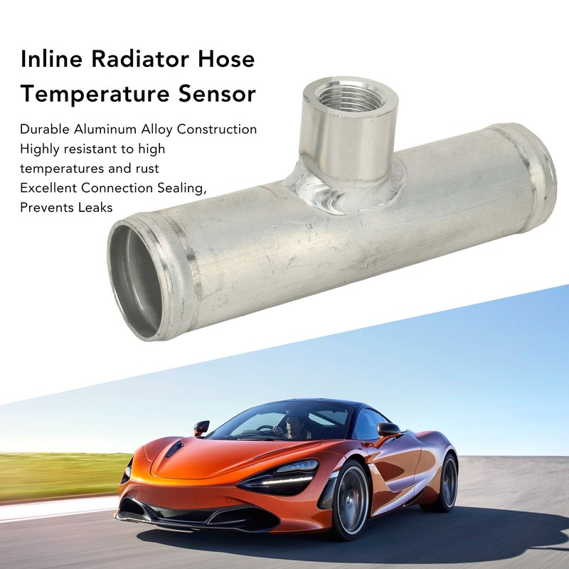 Inline Radiator Hose Temperature Sensor Stable Connection 150mm Long Aluminum