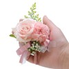 MOJUN Wedding Wrist Corsage Boutonniere Set Artificial Rose and Handmade