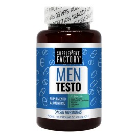 Men Testo 100 cápsulas, Testosterona Hombre, 100% natural, Precursor de Origen natural, Sin Hormonas, Ingredientes de la + Alta Calidad, Maca Negra, Damiana, Fenogreco, Arginina, Zinc
