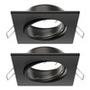 ledscom.de 2 pcs. recessed Ceiling Frame RIR, Angular, swivelling, Black