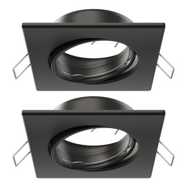 ledscom.de 2 pcs. recessed Ceiling Frame RIR, Angular, swivelling, Black matt
