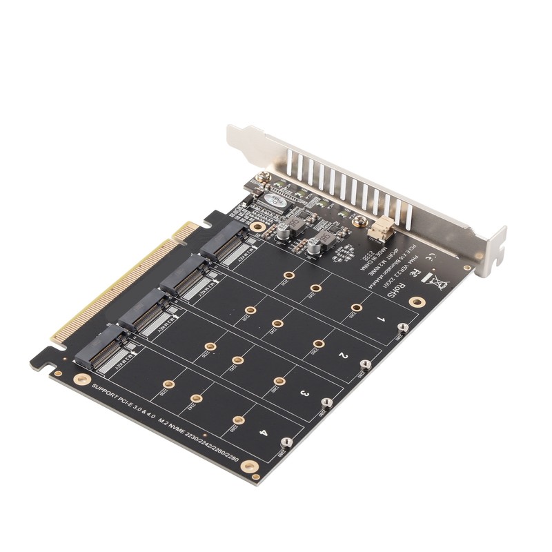 M.2 NVME SSD to PCIE X16 Adapter 4 Port High