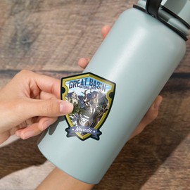 Die Cut Sticker Great Basin National Park, Wheeler Peak, Badge, Vinyl Sticker, (Waterproof Decal for Cars, Water Bottles, Laptops, Coolers), Large
