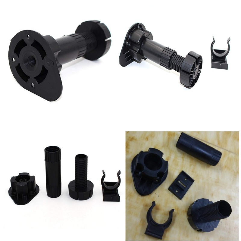 Xntun 12 Pack Black Cabinet Leveler Legs Adjustable Furniture Legs