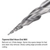 sourcing map Tapered Ball Nose End Mill, Uncoated Solid Carbide