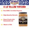 Organic Popcorn Kernels - 4lb Resealable Bulk Jug of Yellow