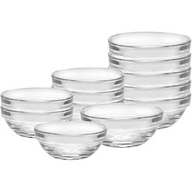 Duralex 12 Piece Bowl Set of Six, Clear
