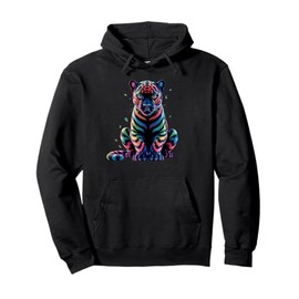 Black Panther Tie Dye Frog Peace Sign Hippie Black Panther Pullover Hoodie