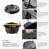 Overmont Camp Dutch Oven Pre Seasoned Cast Iron Lid Also