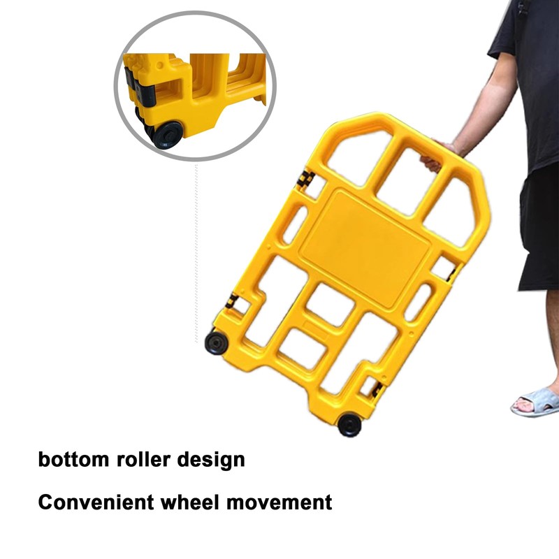 1 Panel Portable Safety Barrier, Mobile Safety Barricade, Foldable Security