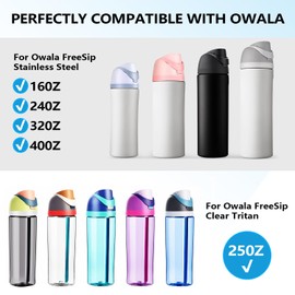 TideBloom Replacement Lid for Owala Freesip, One Button Water Bottle Top Lid Compatible with Owala Cup 16oz 24oz 32oz 40oz, BPA-Free Leakproof Replacement Accessory for Owala Freesip (Dusty Blue)