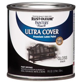 Rust-Oleum Painters Touch Ultra Cover Indoor and Outdoor Gloss Black Paint 8 oz.