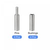 sourcing map 4 Pairs Weldable Barrel Hinges Male to Female