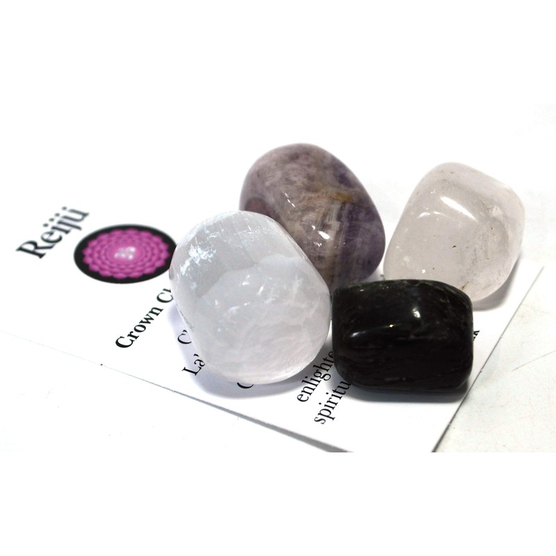 Reiki Energy Charged 'Crown Chakra' Healing Crystal Tumble Stone Gift