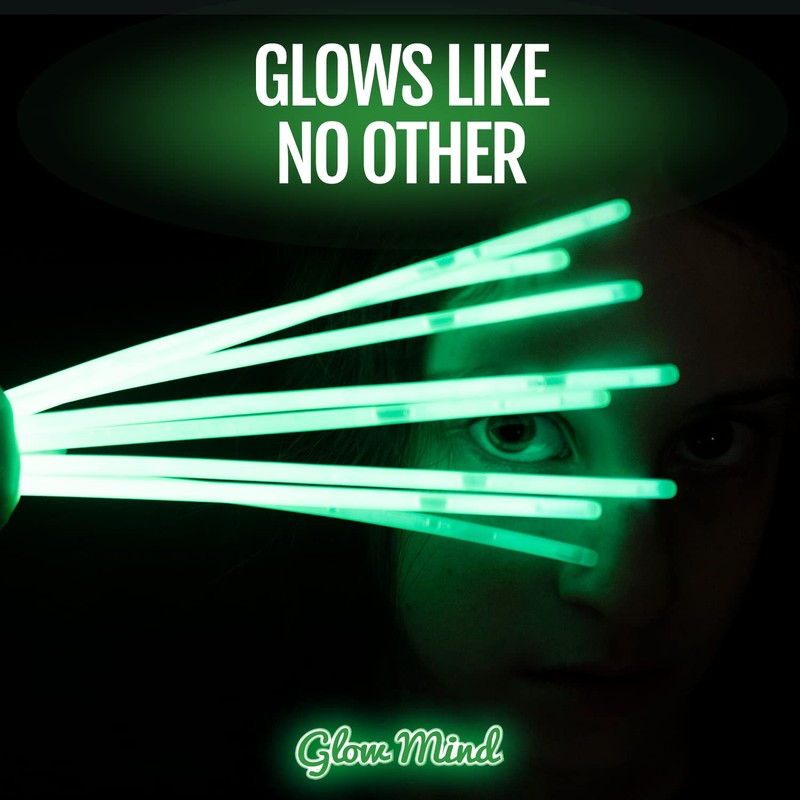 100 Ultra Bright Glow Sticks Bulk Party Pack - Glow