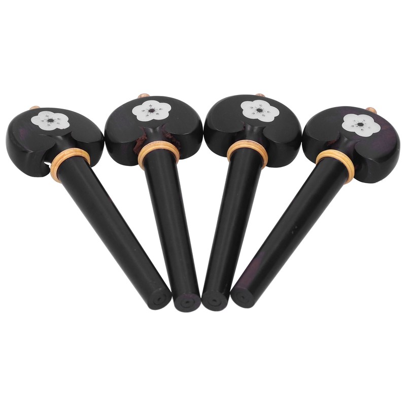 4Pcs Cello Pegs String Tuning Hand Carved Ebony Wood Musical