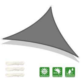 AXT SHADE Sun Shade Sail Waterproof Triangle 3.5x3.5x3.5m UV Block Canopy Awning for Patio Outdoor Garden Backyard -Anthracite