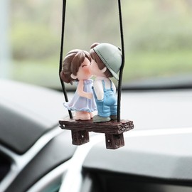 Gmngis Rear View Mirror Hanging Accessories of Swinging Lovers Cool Swinging Lovers Car Hanging Ornament Pendant Interior Rearview Mirror Decoration (Standing)