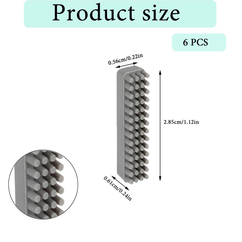 6pcs Nozzle Brush Replacement for Bambu Lab A1 mini Silicone