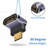 Duttek HDMI to Mini HDMI 8K Adapter(2 Pack),Down Angle Mini