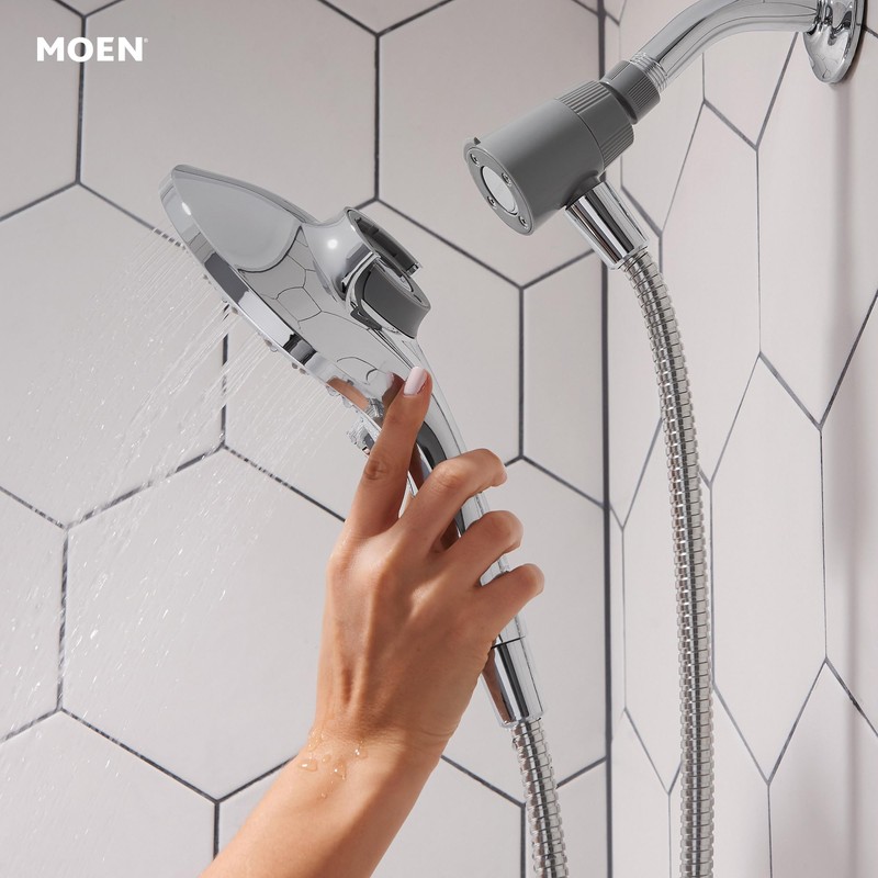 Moen Engage Chrome Magnetix Six-Function 5.5-Inch Wide Handheld Shower Head