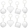 Beavorty Round Mirror Compact Mirror Keychain 8pcs Portable Metal Folding