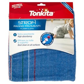 Tonkita | Strofì, Panno per Pavimenti con Cotone Extra Assorbente, Adatto a Tutte le Superfici, 55x50 cm, Straccio per Lavare i Pavimenti - Made In Italy