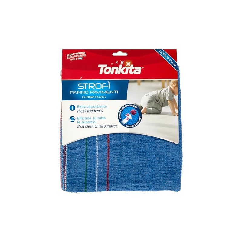 Tonkita | Strofì, Panno per Pavimenti con Cotone Extra Assorbente,