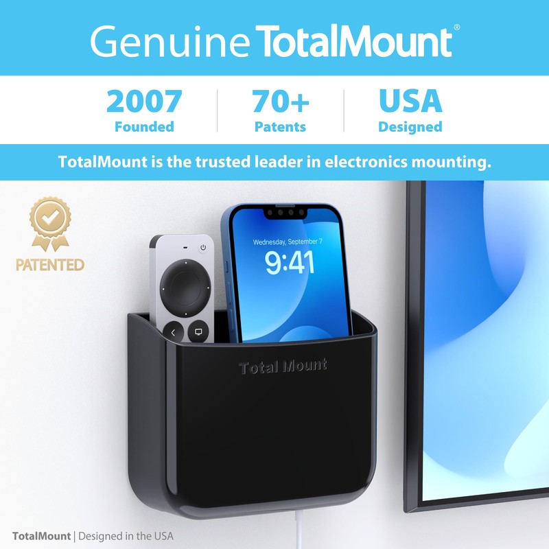 TotalMount Hole-Free Remote Holders – Eliminate Need to Drill Holes