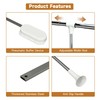 bimiti Pull Down Closet Rod White, Adjustable 33-45 inches Side