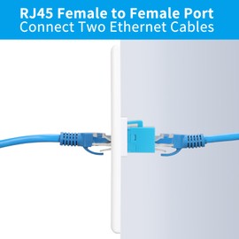 XGGYA 1 Port Ethernet Wall Plate,Cat6 Wall Plate with RJ45 Keystone Coupler Female to Female,Easy-install Solution for Data Cable Connections(1 Pack)